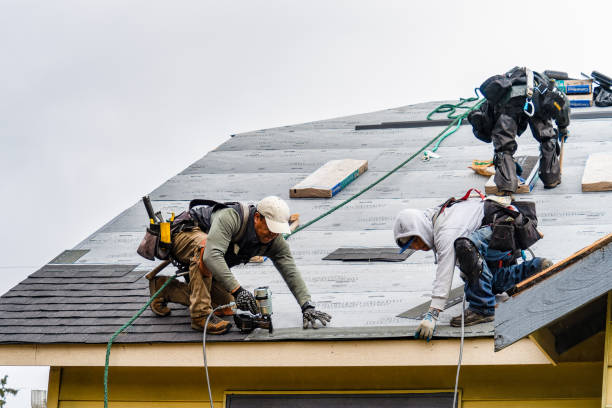 Professional Gutter Installation technician working in Lebo, KS